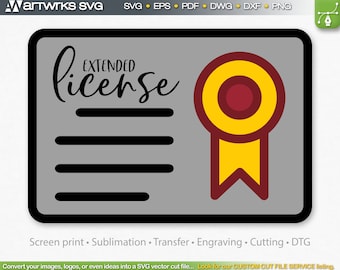 Screen print, Sublimation, DTG,  Transfer Printing License - Extended License for ArtWorks SVG Designs