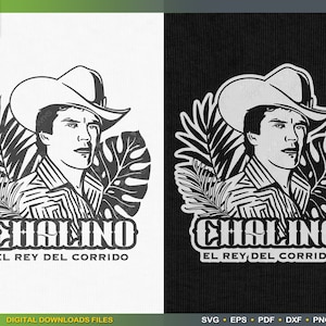 CHALINO SANCHEZ | Mexican SVG rear window decal window graphics singers | Rey de los corridos SvG files for Cricut and Silhouette Cameo
