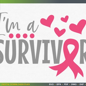 CANCER SURVIVOR SVG | Cancer Awareness Ribbon SvG files for Cricut and Silhouette SvG file Cancer Survivor SvG by ArtWorks Designs