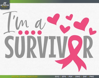 CANCER SURVIVOR SVG | Cancer Awareness Ribbon SvG files for Cricut and Silhouette SvG file Cancer Survivor SvG by ArtWorks Designs