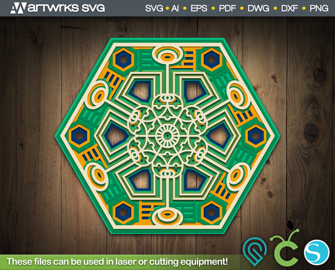 3D Mandala SVG Layered Mandala SVG Pattern Mandala Svg by - Etsy