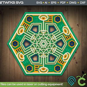 3D Mandala SVG Layered mandala SVG Pattern | Mandala Svg by Artworks SVG