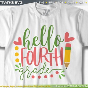 4th GRADE | First day of school little girl SvG files for cricut and Silhouette SvG file school SvG by ArtWorks SVG