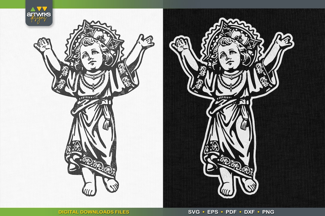 Divine Child Jesus Digital Cut File Divino Nino Jesus Patron Saint