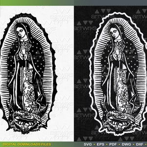 VIRGEN de GUADALUPE Virgen Mary Mother Of God Catholic SVG file Religious SvG Mexican SvG Lady of Guadalupe Christian SvG PnG