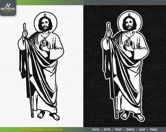 SAN JUDAS SVG | Saint Judas St. Jude Thaddeus SvG files for Cricut and Silhouette SvG file St Jude svg, Religious svg by ArtWorks Designs