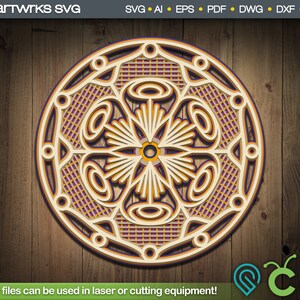Layered mandala SVG 3D Mandala SVG Pattern | Mandala Svg by Artworks SVG