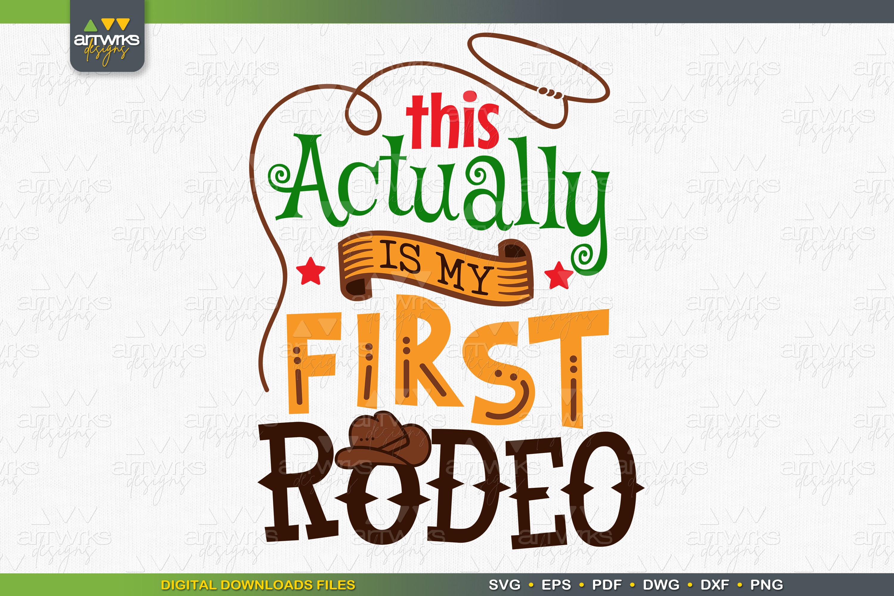 WILD WEST Clipart | My First Rodeo SVG File Western Clipart Cowboy Hat ...