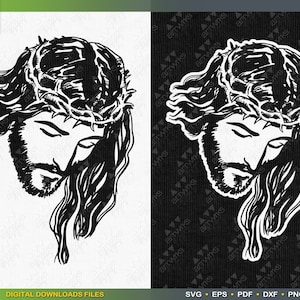 Holy face of Jesus SVG Crown Of Thorns SVG Religious SVG files for Cricut and Silhouette Cameo by ArtWorks Designs