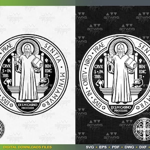 San Benito | Saint benedict medal catholic SVG files for Cricut and Silhouette SvG file St.benedict SvG Religious SVG by ArtWorks Designs