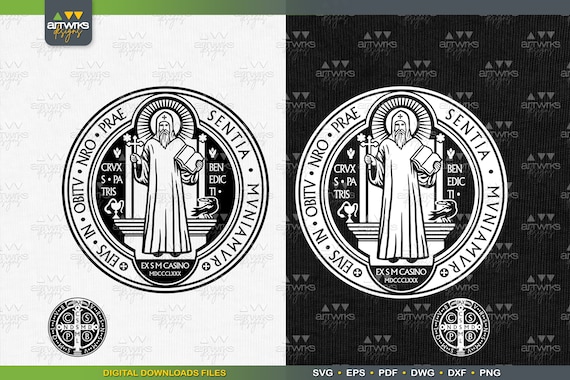San Benito | Saint benedict medal catholic SVG files for Cricut and Silhouette SvG file St.benedict SvG Religious SVG by ArtWorks Designs