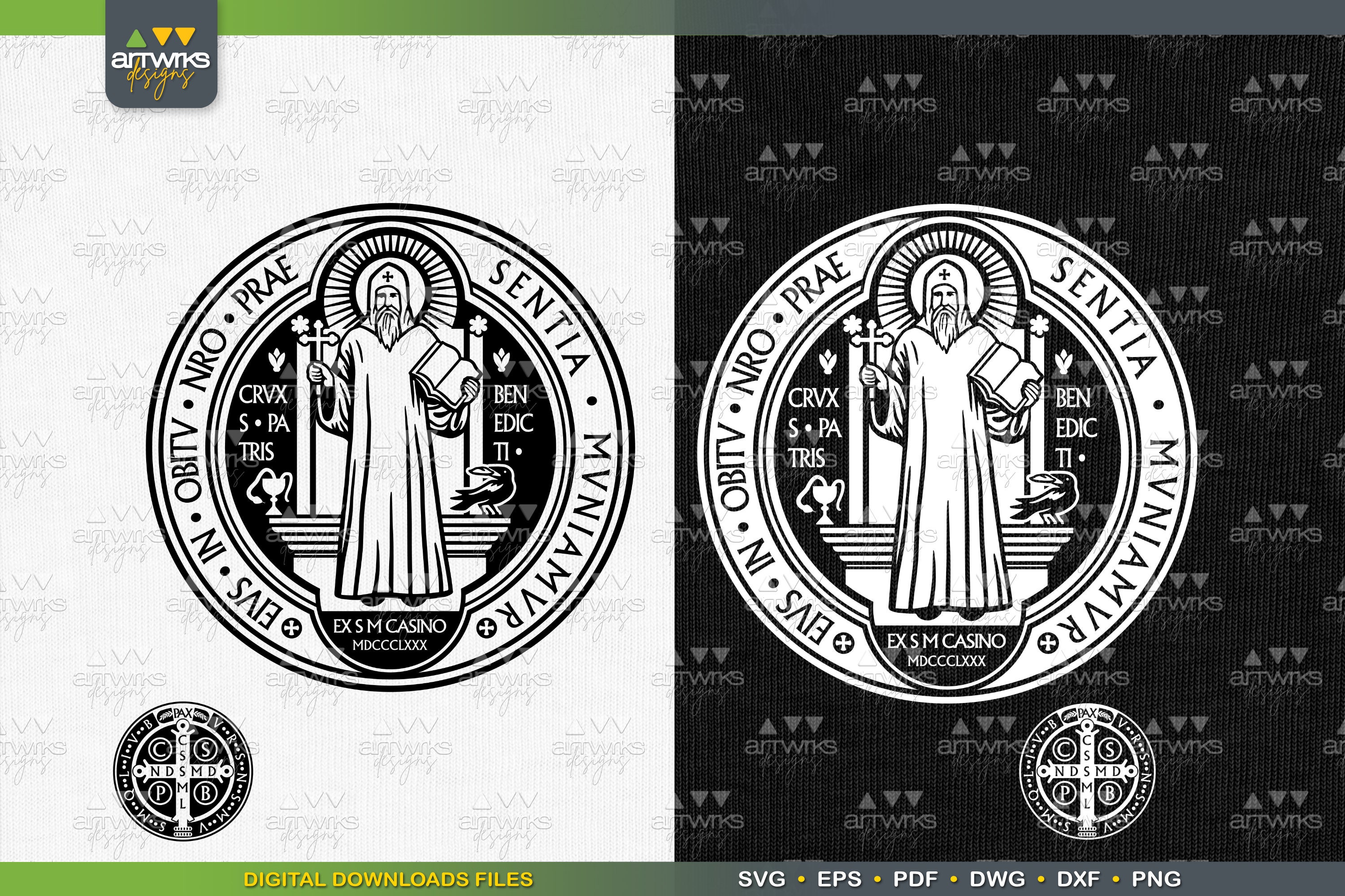 Saint Benedict Medal Digital Art by Lazy Hatter - Fine Art America
