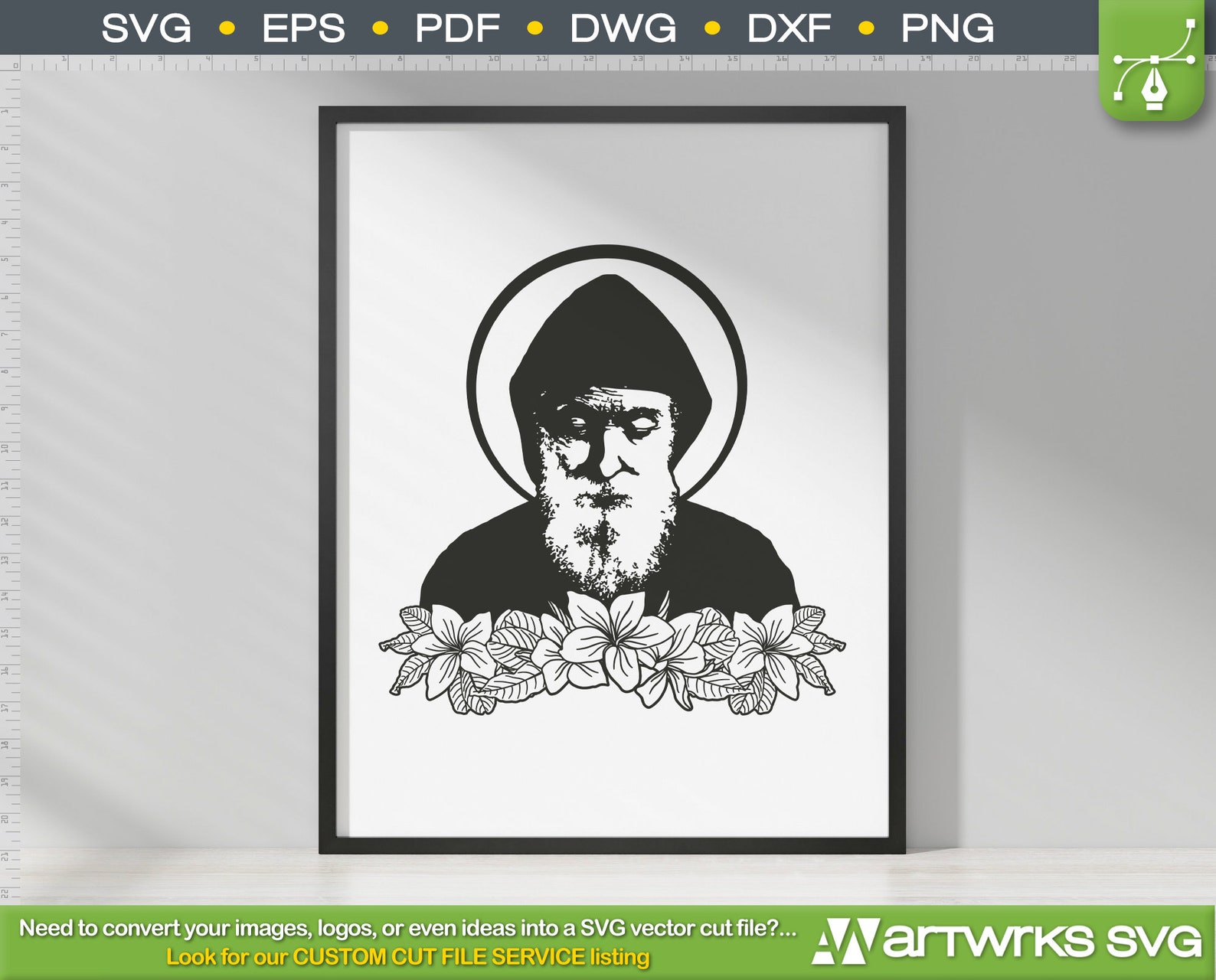 Saint Charbel San Charbel Clip Art Religious SVG by Artworks - Etsy