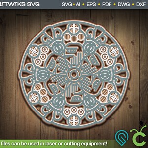 Layered mandala SVG 3D Mandala SVG Mandala | Mandala Svg by Artworks SVG