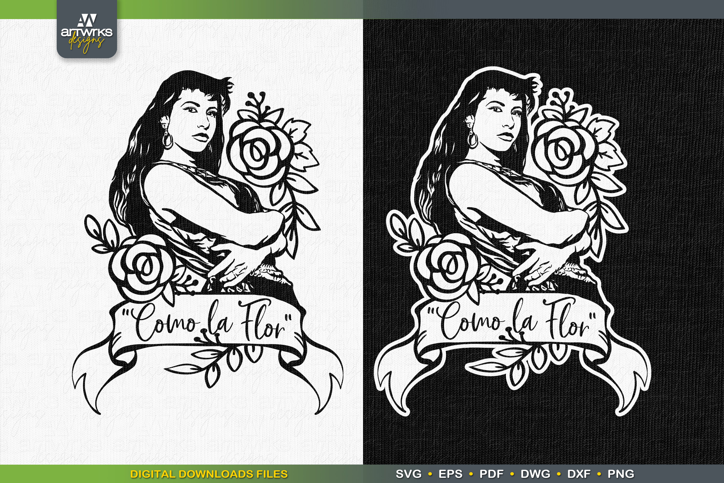 Selena Como La Flor White Heart Song Lyric Print - Song Lyric Designs