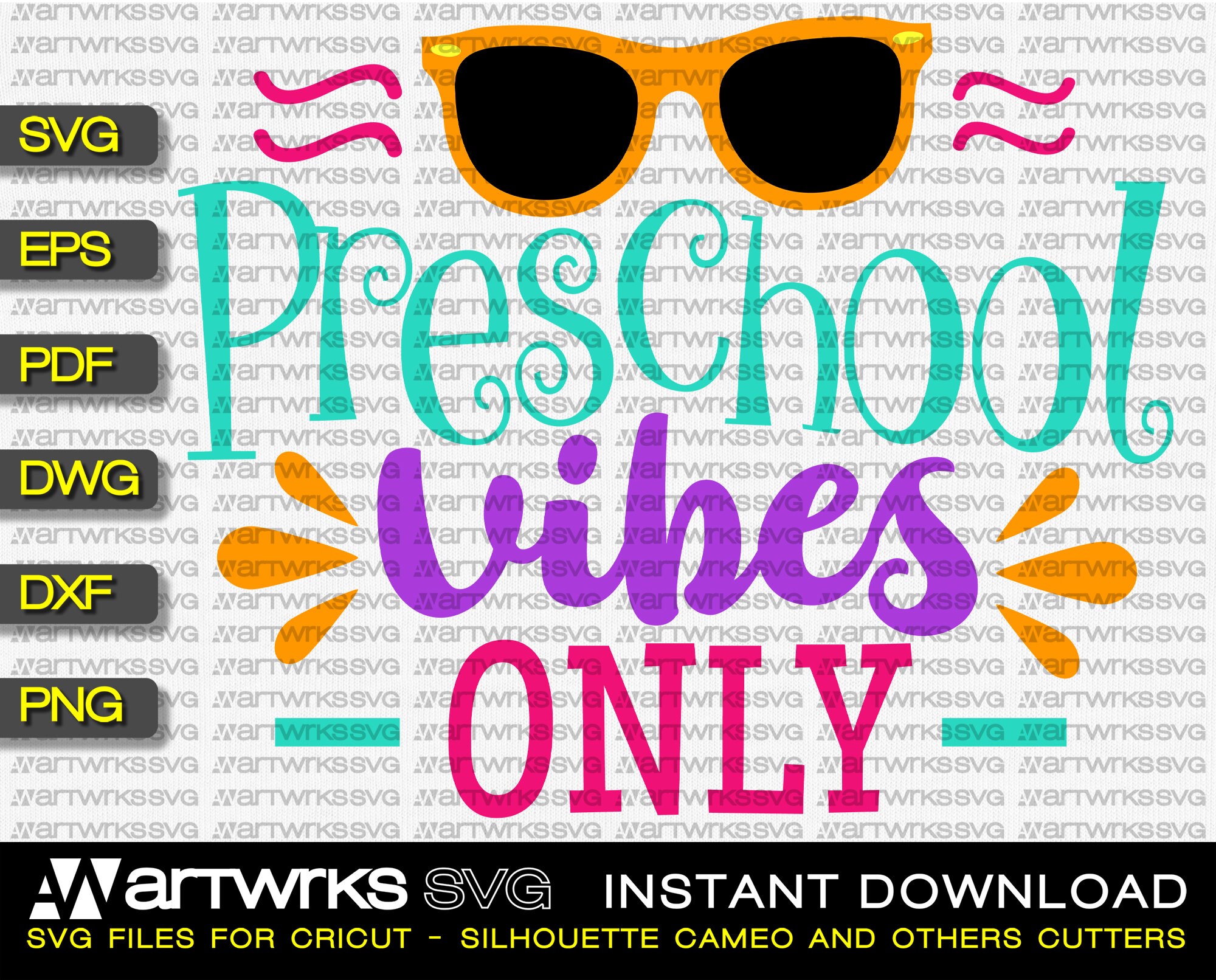 Download Preschool School Clipart Svg Files For Cricut And Silhouette Etsy
