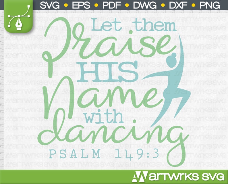 Bible verse SVG Dance quotes svg Clip art Christian SVG by | Etsy