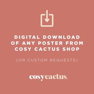 Digital Download File, Custom Request, Any poster Design From The Shop, Instant Download