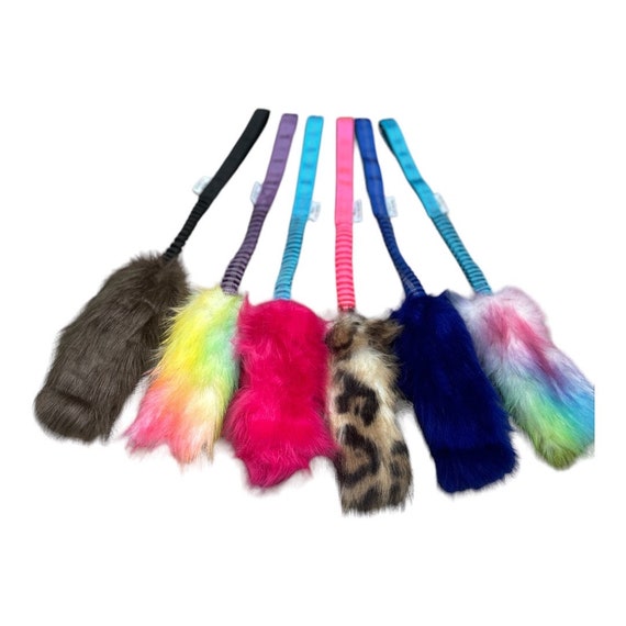 FAUX FUR Bungee Lure Training Dog Toy Tug Rope Tuggie Agility Pupppy Toy Etsy UK