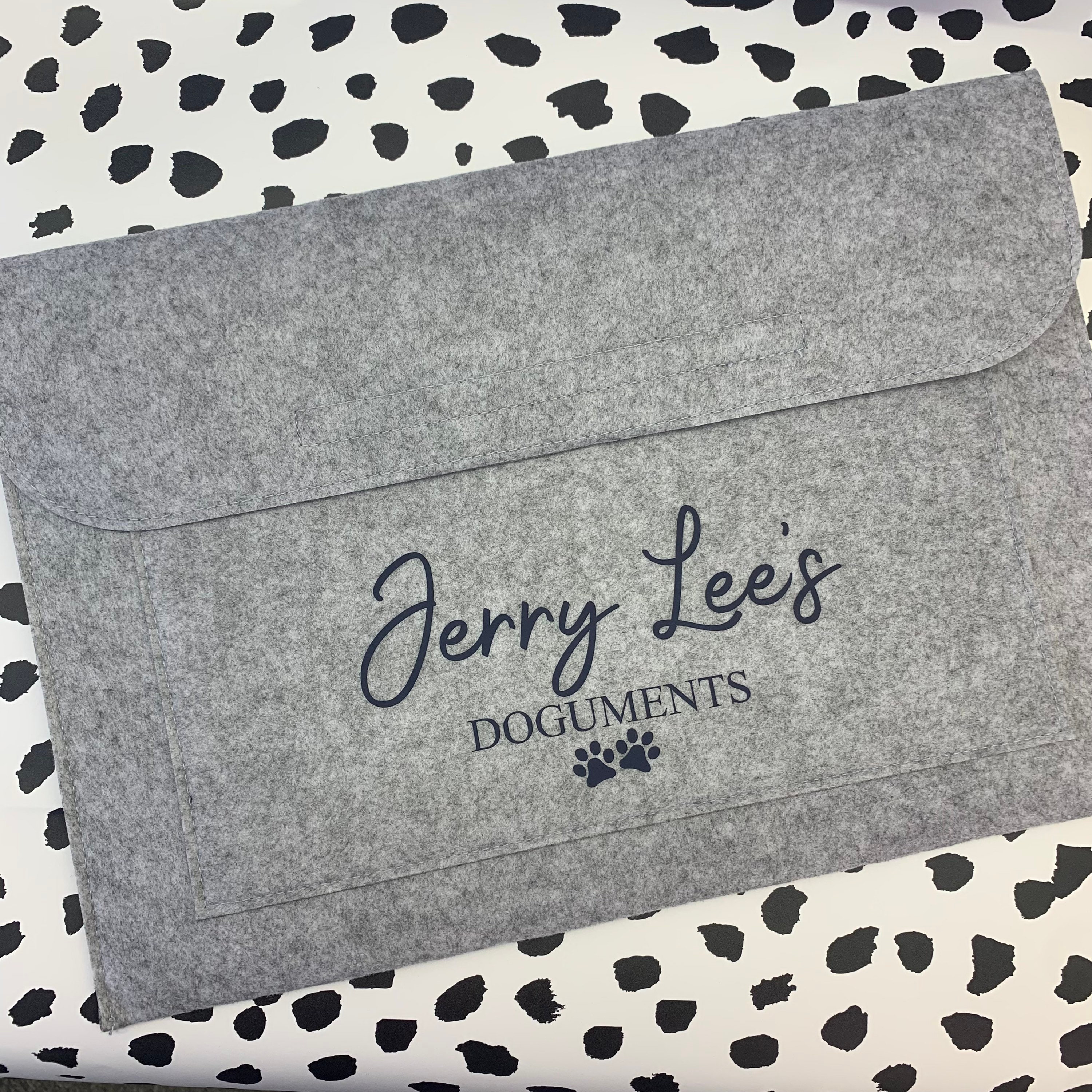 Dog Cat Document Storage Folder Wallet Personalised , Vet Cards ...