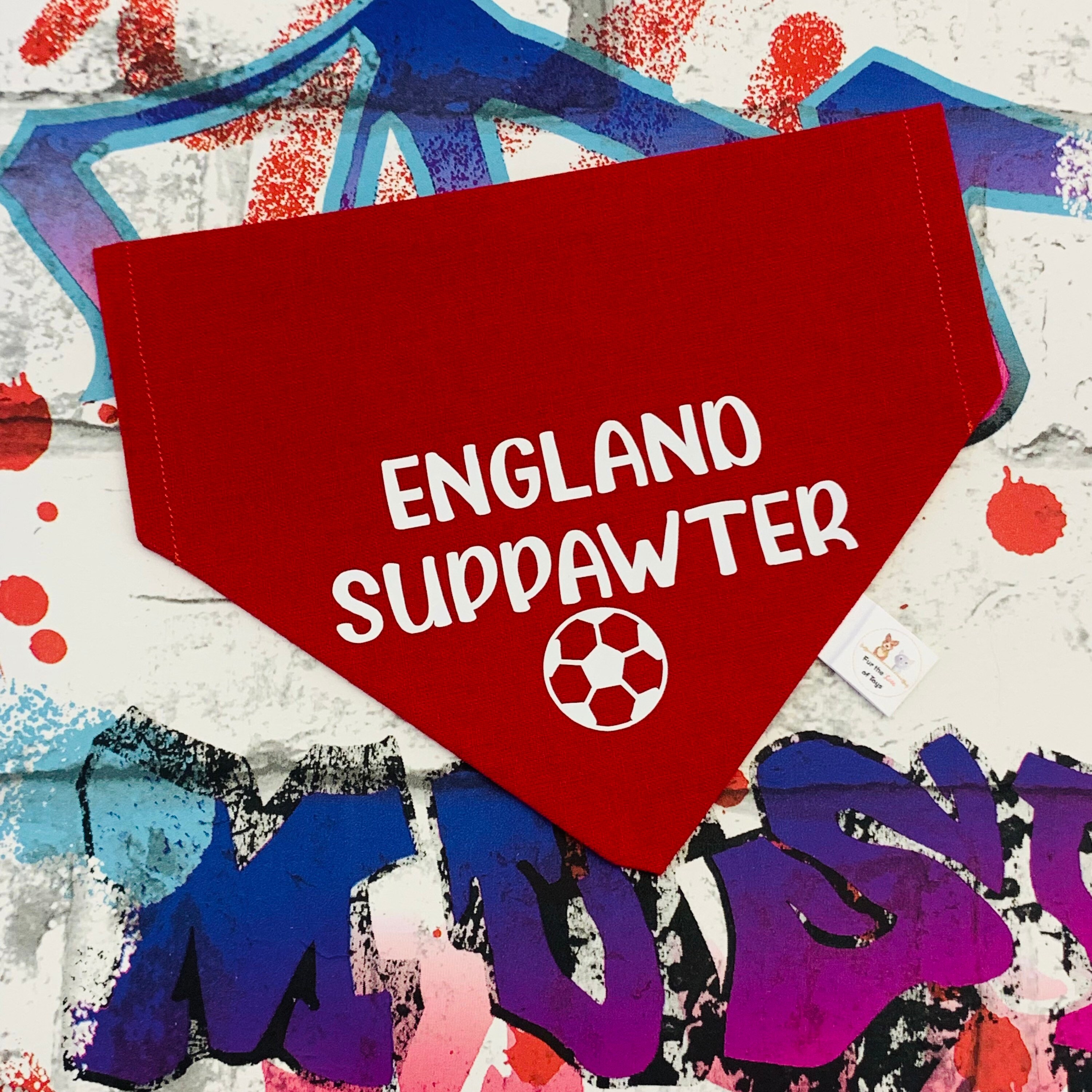 Dog / Cat Bandana England Suppawter Football Neckerchief Bandana for …