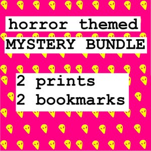Horror Mystery Art Bundle - 2 Prints & 2 Bookmarks - Surprise Pack