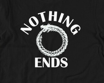 ウロボロスの蛇Tシャツ：再生の象徴、北欧神話