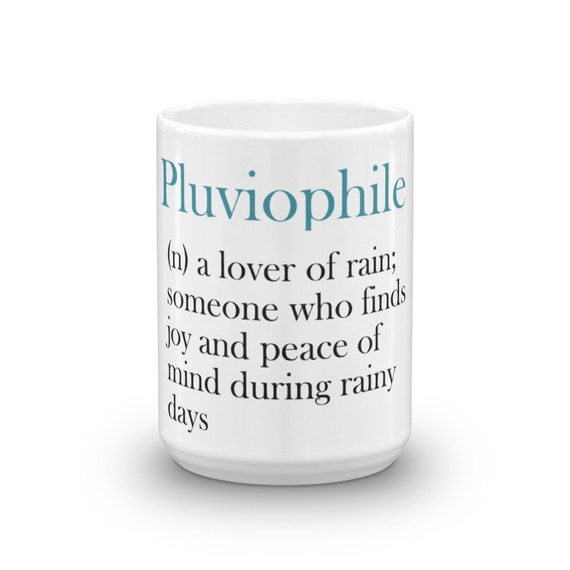 Pluviophile Rain Themed Gifts For Rainy Day Lovers Ceramic Etsy