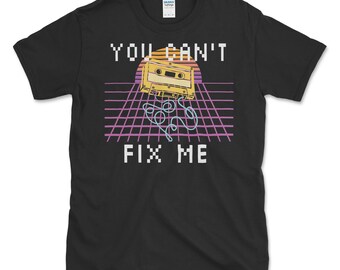 Vaporwave Cassette Tape T-Shirt, Retro 80s Synthwave Style
