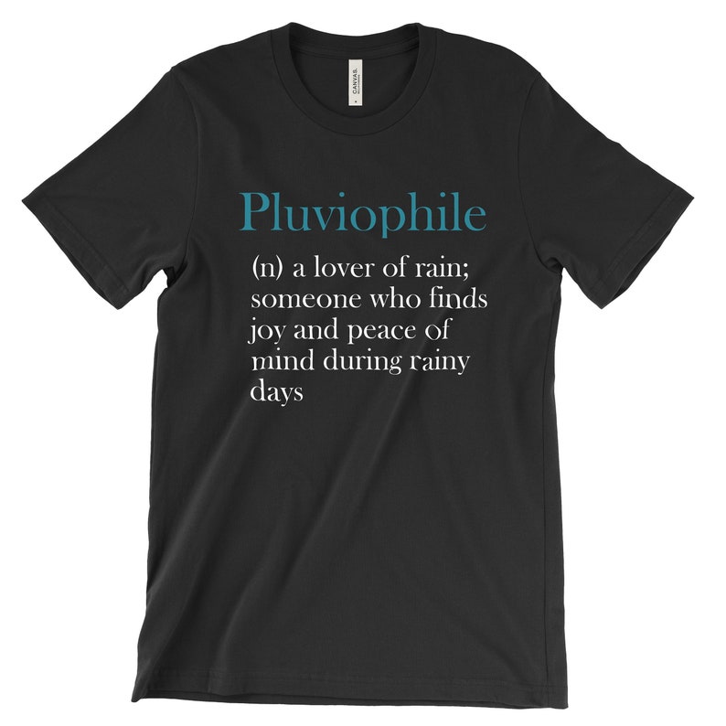 Pluviophile Shirt Rain Themed Gifts Rain Lover Shirt Rainy Day Shirt Meteorology T Shirts Rainy Day Outfits Pluviophile Quotes image 1