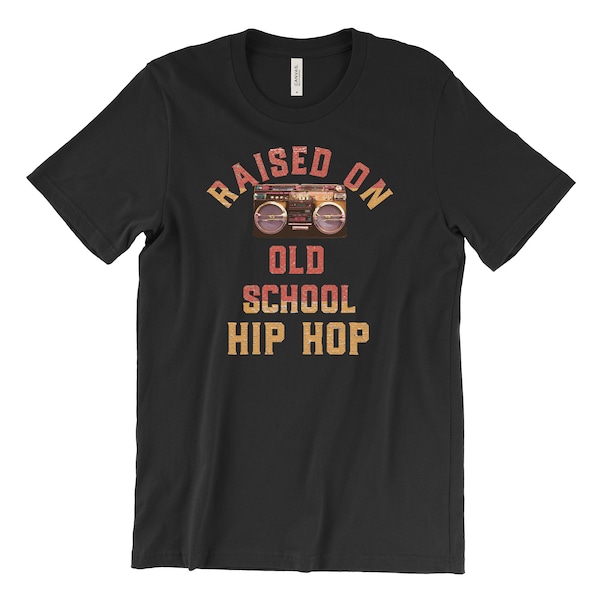 Vintage Estilo Old School Hip Hop Camiseta / Criado en la vieja escuela hip hop / 80s 90s principios de 2000 Hip Hop / Short-Sleeve Unisex camiseta