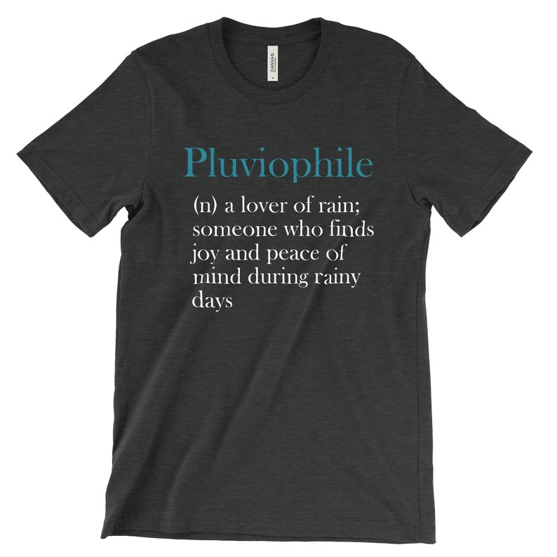 Pluviophile Shirt Rain Themed Gifts Rain Lover Shirt Rainy Day Shirt Meteorology T Shirts Rainy Day Outfits Pluviophile Quotes image 2