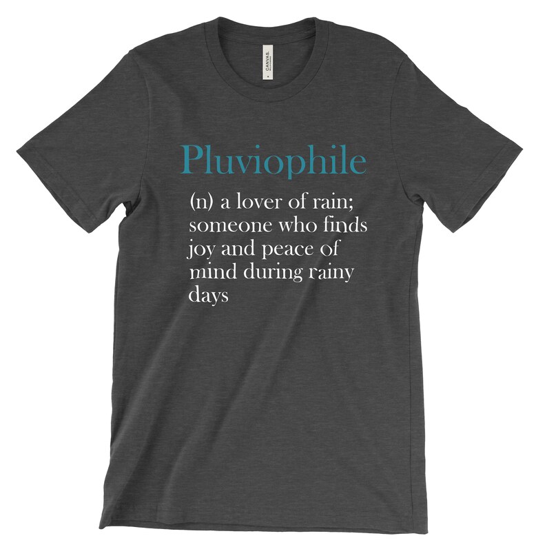 Pluviophile Shirt Rain Themed Gifts Rain Lover Shirt Rainy Day Shirt Meteorology T Shirts Rainy Day Outfits Pluviophile Quotes image 4