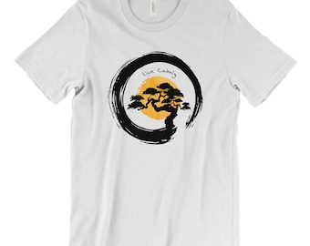 Bonsai Tree T-Shirt: Zen Enso Circle, Yoga Meditation Clothing