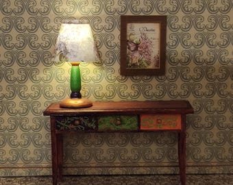 Doll House Accessories 1:12 Scale Miniatures, Furniture & Decor for Dollhouses, Realistic Dollhouse Accessories, 12 volt ac dc lamp.