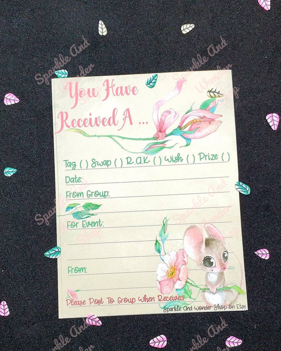 Petal the Mouse 24 Penpal Group Tags Etsy