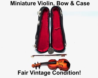 Barbie Wood Violin with Velvet Lined Case and Bow