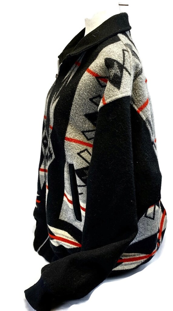 Justin Kraff Southwestern Design Wool Jacket  Vin… - image 6