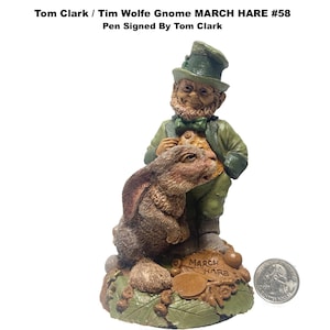 Tom Clark Tim Wolfe Leprechaun & Rabbit MARCH HARE #58 Pen Signed 1998 Vintage