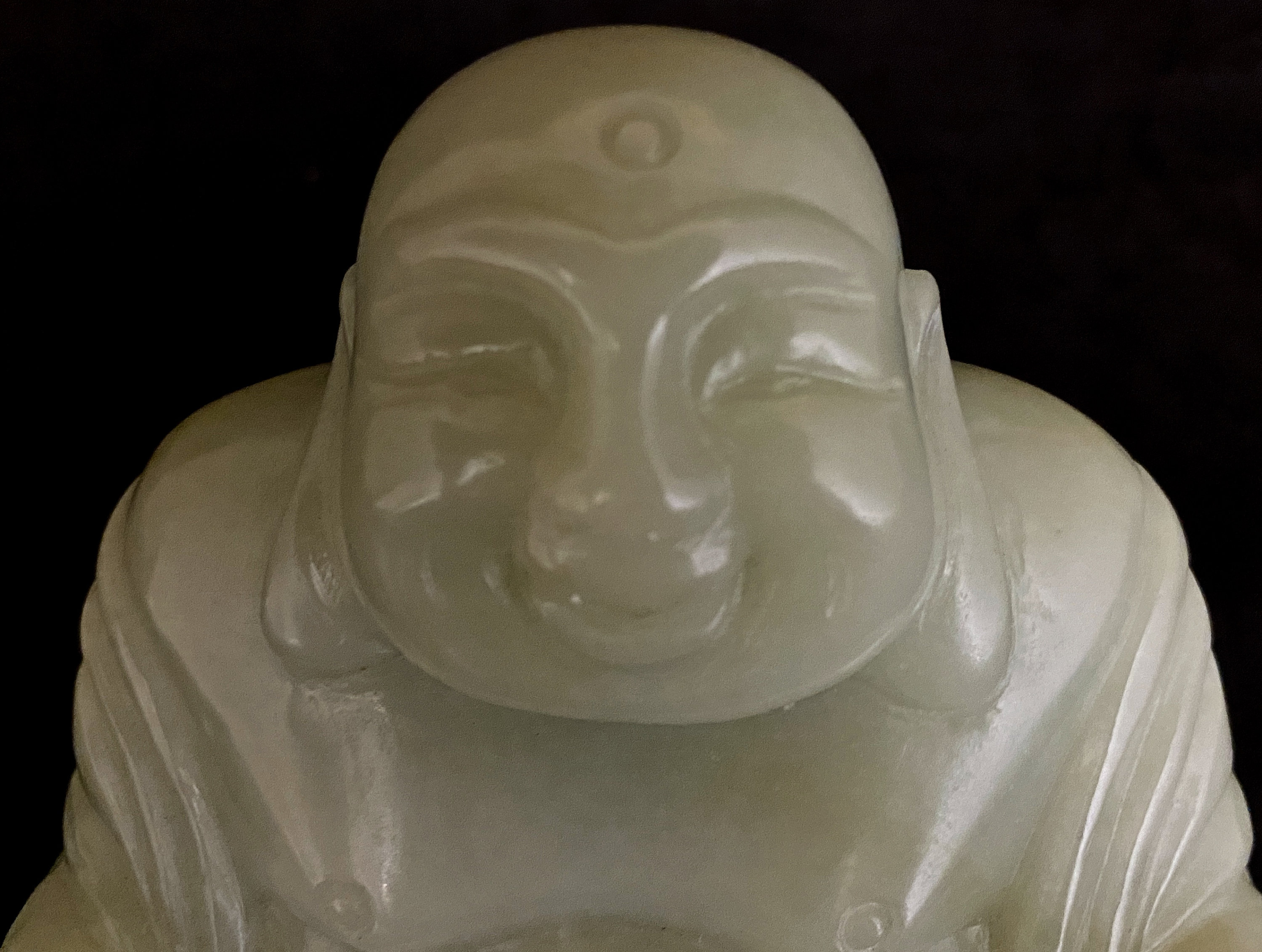 Jade Buddha Chinese Carved Jadeite Figurine Vintage Etsy