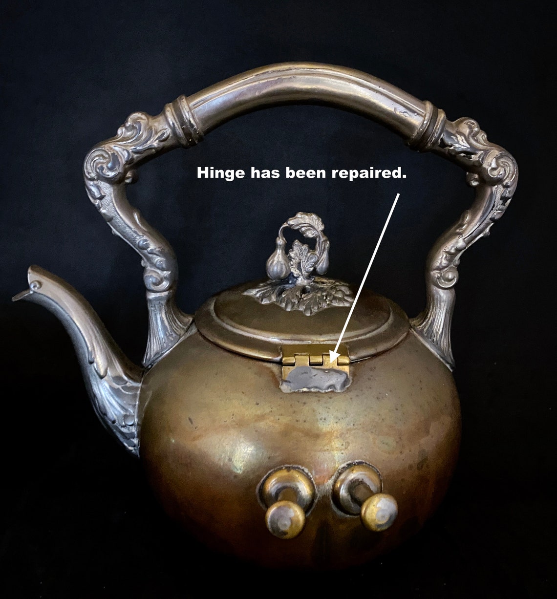 1800's Tilting Teapot on Burner Warmer Silver on Copper Etsy