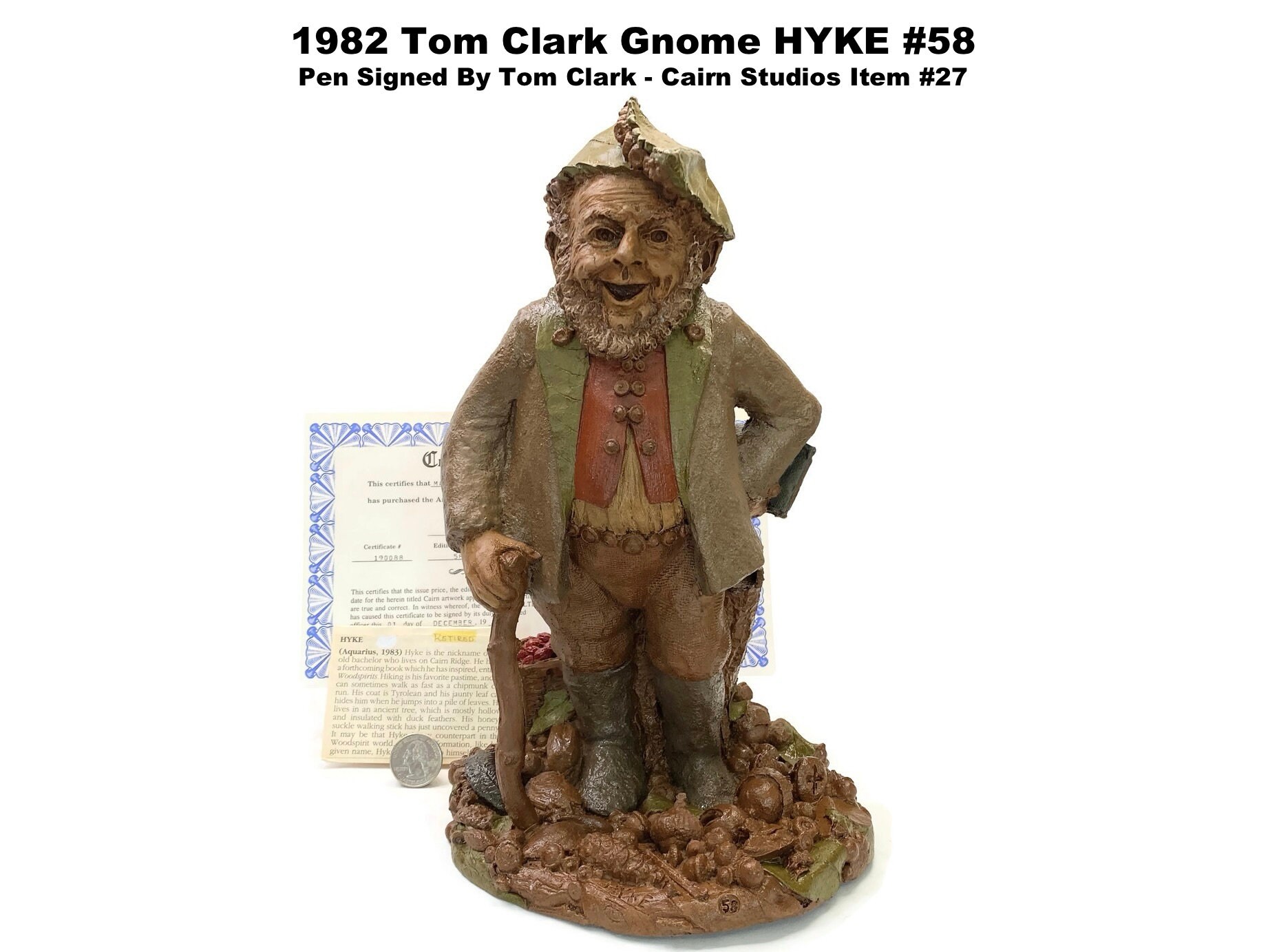 Tom Clark Gnome HYKE #58 PEN SIGNED 1983 Vintage - Etsy