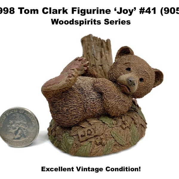 Tom Clark / Tim Wolfe Figurine 1998 JOY Cairn Studios Item #9058 Bear Figurine Woodspirits Series Vintage