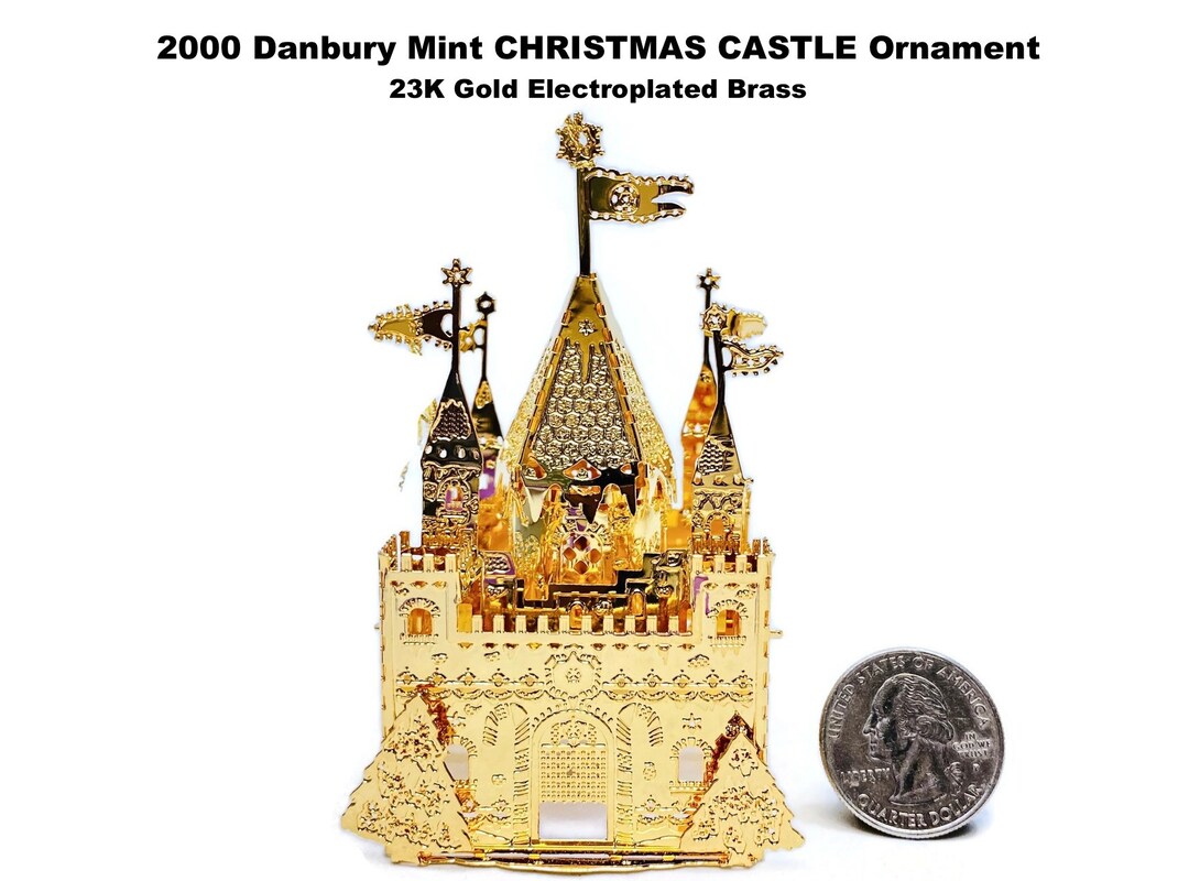 Danbury Mint 24K Gold Plated Brass CHRISTMAS CASTLE Ornament Etsy