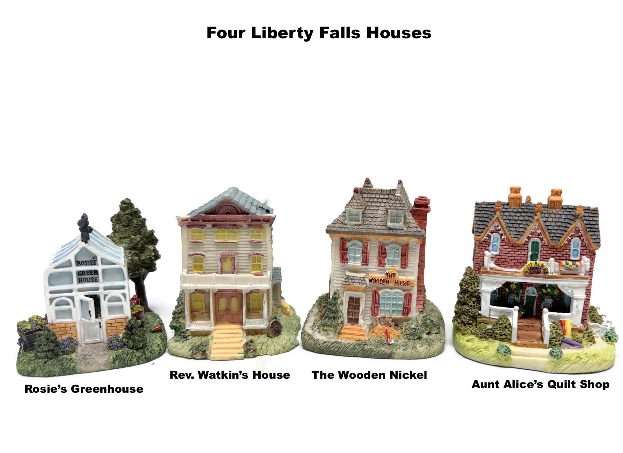 【極美品】LIBERTY FALLS COLLECTION　ミニチュア建物セット Liberty Falls Miniature Village – Choose Your House – Americana