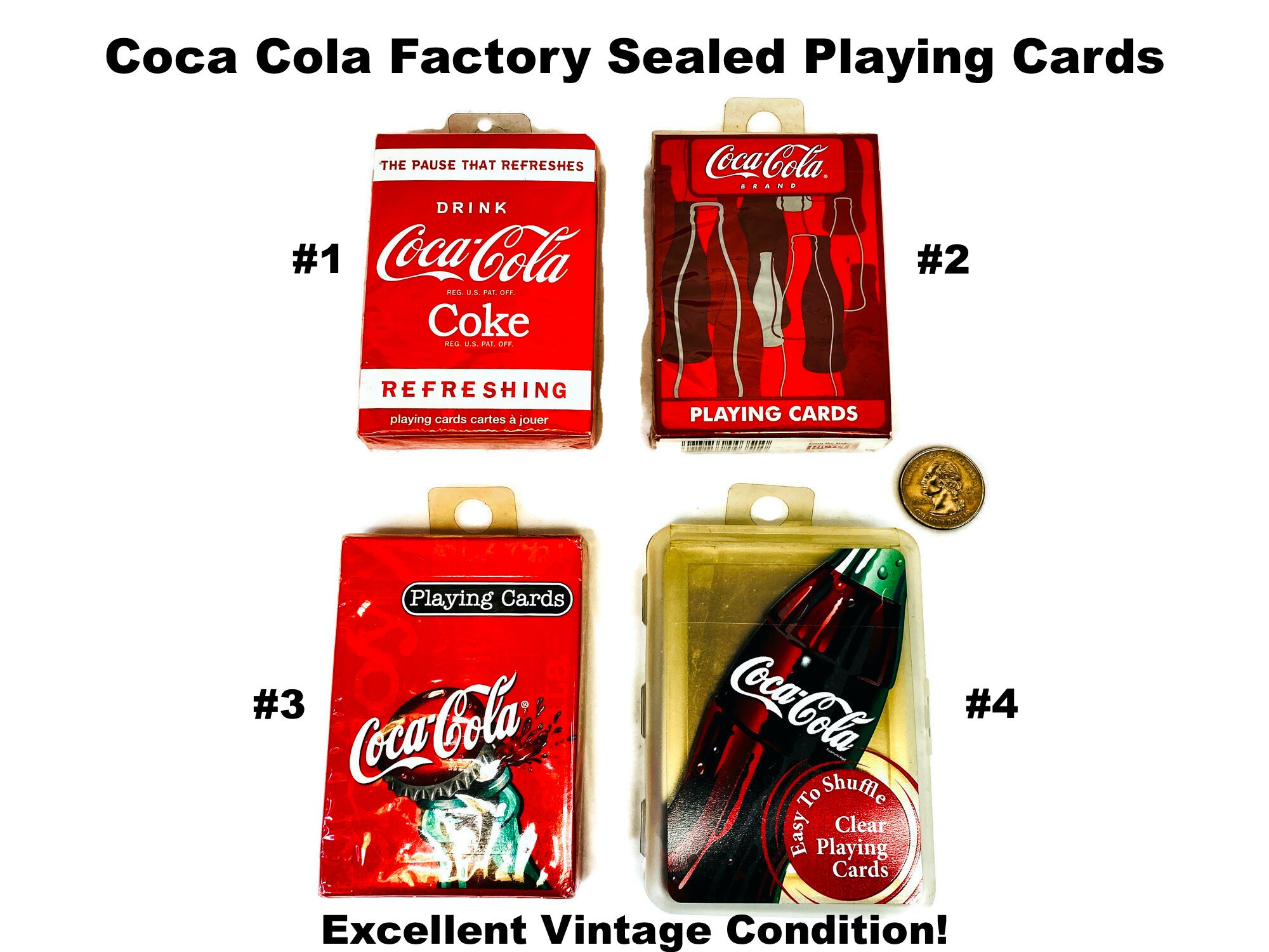 Coca Cola Playing Cards Factory Sealed Vintage SOLD SEPARATELY Etsy