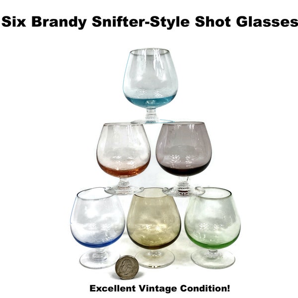 Coloured Brandy Glasses Etsy
