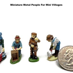 Miniature Village Figurines Vintage