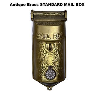 Brass STANDARD MAIL BOX Wall Lockable Architectural Antique