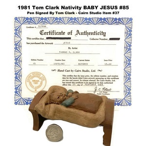 Tom Clark Nativity Figure BABY JESUS #85 Pen Signed 1981 Cairn Studio Item #37 Vintage